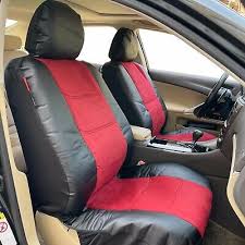 Black Faux Leather Car Seat Covers For