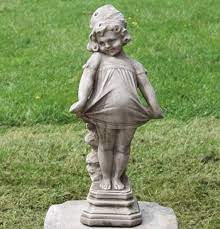 Victorian Girl Large Limestone Statue
