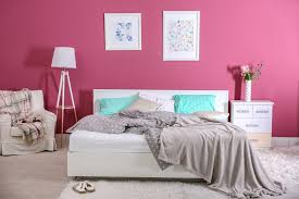 pink colour combination wall paint