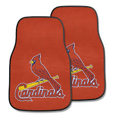st louis cardinals 2 pc carpet car mat set