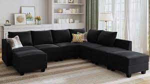 15 black sectional couches for a