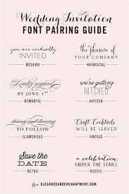 wedding invitation font pairing guide