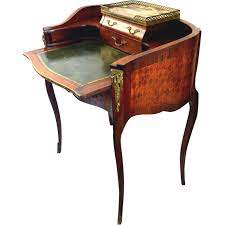 Small in size, but big in glamour. French Ladies Writing Desk With Ormolu And Parquet Marquetry The Front Porch Antiques On Rubylane Com Ladies Writing Desk Writing Desk French Writing Desk