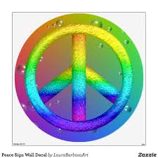 Peace Sign Wall Decal Zazzle Wall