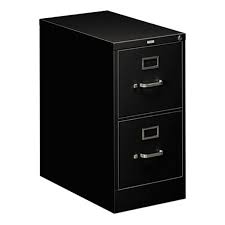 black two drawer letter filing cabinet