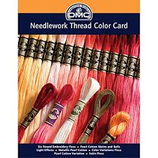Dmc Colorcrd Needlework Threads 12 Page Printed Color Card
