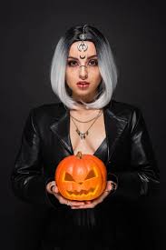 halloween witch makeup stock photos
