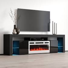 Soleo Wh Ef Fireplace Tv Stand