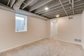 Painted Grey Exposed Ceiling Basement