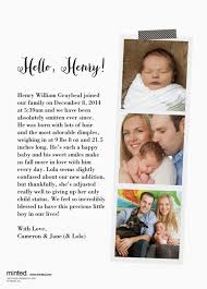 Henry Minted Birth Announcements Jane Graybeal