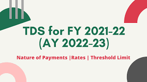 tds rates and threshold limit for fy