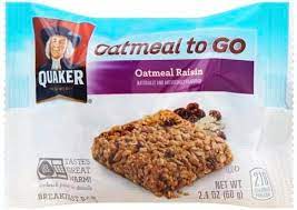 quaker oatmeal raisin breakfast bar 2