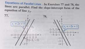 Parallel Lines In Exercises 77 And 78