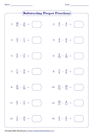 Grade   Addition   Subtraction of Fractions Worksheets   free    