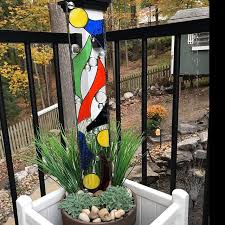 Stained Glass Garden Decor Stained