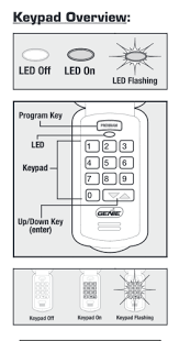 programming genie wireless keypad model