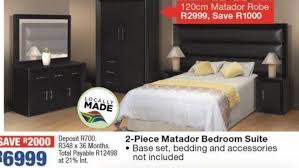 2 piece matador bedroom suite offer at