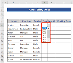 how to calculate annual salary in excel