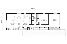 2 Bedroom House Plan With Flat Roof
