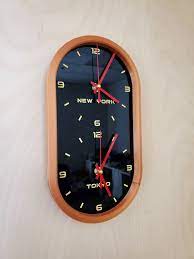 Gorgeous Dual Time Zone Wall Clock