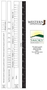 smoky mountain boot fit and size chart