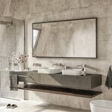 Eviva Black 60x30 Inch Modern Framed Bathroom Mirror