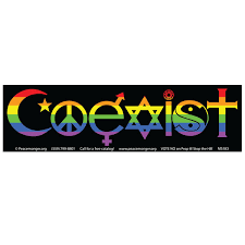 18 фраз в 8 тематиках. Rainbow Coexist Full Color Mini Bumper Sticker