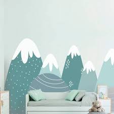 Pastel Green Mountains Wall Sticker