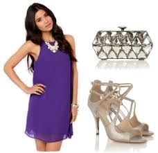 how to wear a purple dress creative