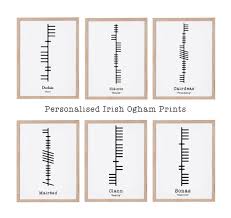 personalized ogham irish print celtic