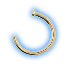 gold plated open nose ring