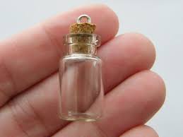10 Mini Glass Bottles With Corks