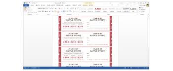 How To Create Numbered Tickets In Word Magdalene Project Org