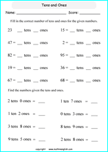 These worksheets are also included in my place value bundle.the worksheets included in this packet are:group and countcount and tellcolor and writecut and pasteidentify the. Grade 1 Tens And Ones Place Value Math School Worksheets For Primary And Elementary Math Education