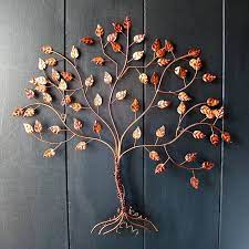 copper wire tree of life wall art