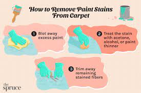 how to remove paint stains from carpet