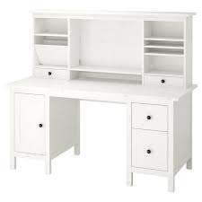 White office desk with hutch. Hemnes White Stain Desk With Add On Unit 155x137 Cm Ikea