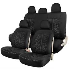 Leather Black Car Seat Covers Full Set