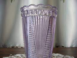 Vintage Purple Glass Vase Sun Purple