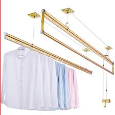 11ft prob one each end and one in middle, but dont have to hit ends exactly. Balcony Child Safety Lifting Laundry Lift Drying 3 Bar Wall Ceiling Mounted Clothes Dryer Racks Hand Cranked Clothes Rod Shopee Malaysia