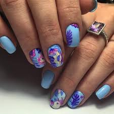 Light blue, navy blue and royal blue nails. 65 Blue Nail Art Ideas Nenuno Creative