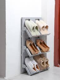 1pc Wall Mounted Shoes Storage Rack Shein