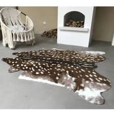 faux deer rug fur floor rug skin
