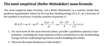 Bethe Weizsacker Mass Formula