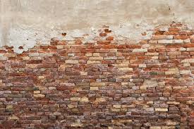 Grunge Brick Wall Damaged Plaster In