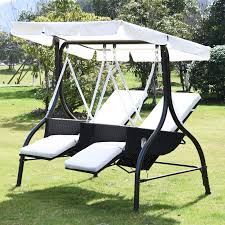 Outsunny 2 Seater Swing Chair Rattan