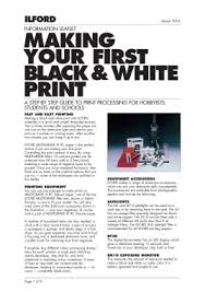 Ilford Making Your First Black White Print Pages 1 9