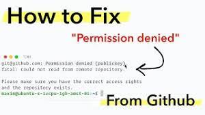 how to fix permission denied error