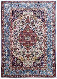 isfahan wool and silk rug iran late