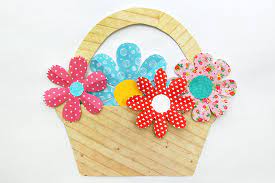 basket of flowers kids crafts fun